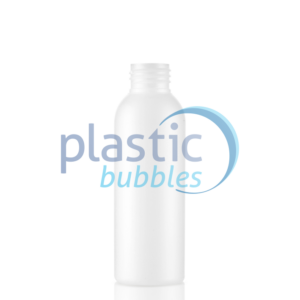 Plastic Bubbles 100ml Boston Round White