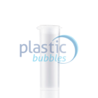 Plastic Bubbles 10ml Natural Hinged Vial Closed