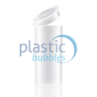 Plastic Bubbles 20ml Natural Hinged Vial Open