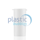 Plastic Bubbles 20ml White Hinged Vial Closed