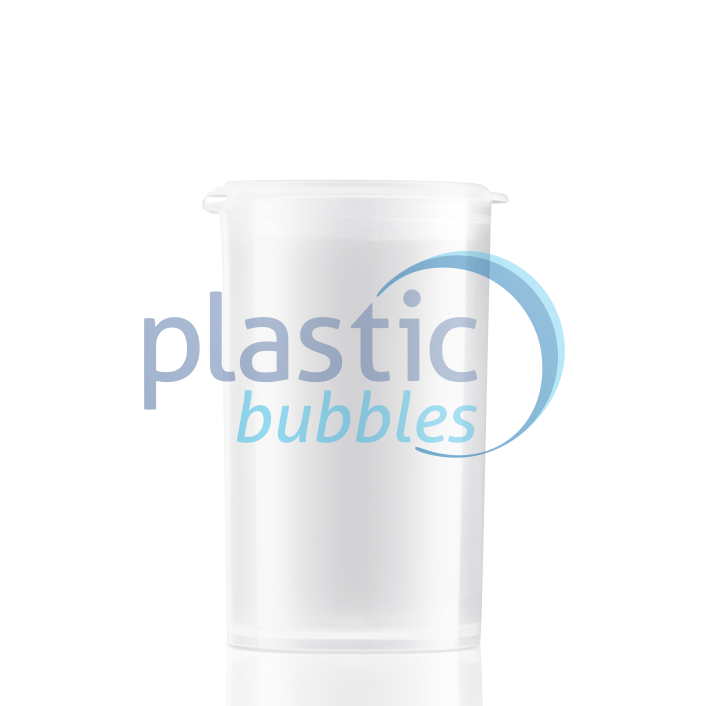 Plastic Bubbles Plastic Bubbles 30ml Natural Hinged Vial Closed