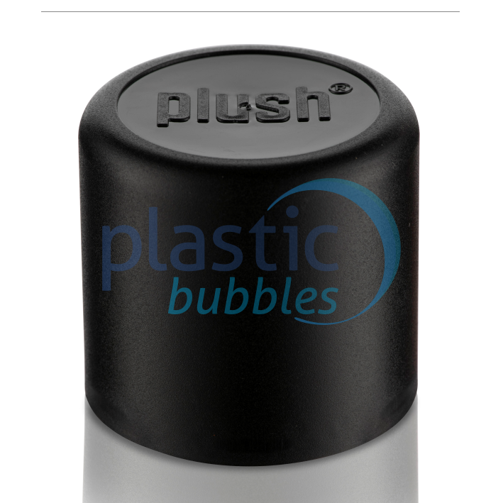Plastic Bubbles 52 Aerosol cap black plush