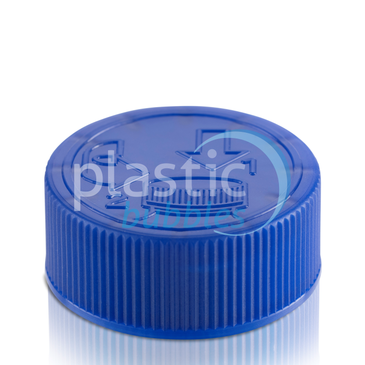 Plastic Bubbles CRC Cap 38mm blue