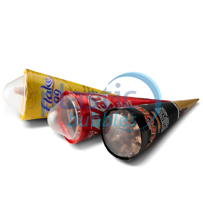 Plastic Bubbles Dairymaid Cones