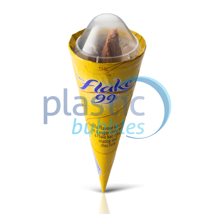Plastic Bubbles Ice Cream Lids - cone full flake