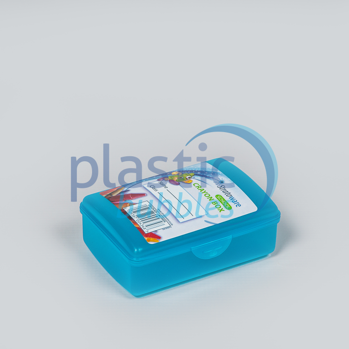 Plastic Bubbles Hinged Soap Box Blue closed