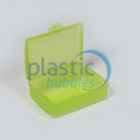 Plastic Bubbles Hinged Soap Box Green