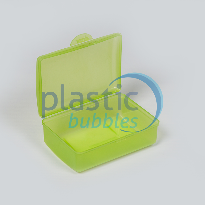 Plastic Bubbles Hinged Soap Box Green