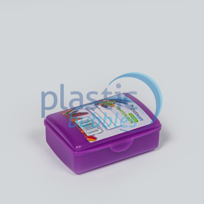 Plastic Bubbles Hinged Soap Box Purple closed