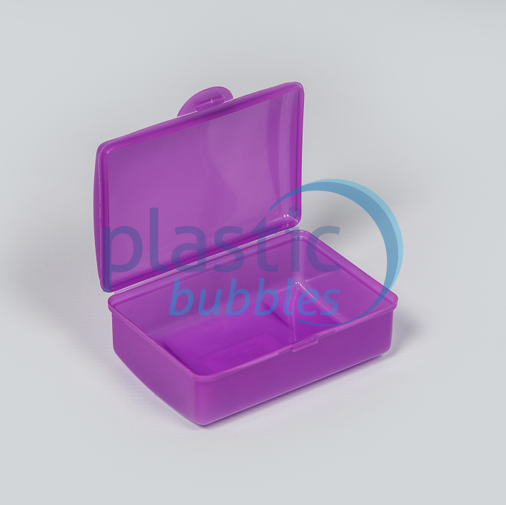 Plastic Bubbles Hinged Soap Box Purple