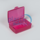 Plastic Bubbles Hinged Soap Box Red
