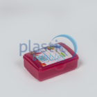 Plastic Bubbles Hinged Soap Box Red closed